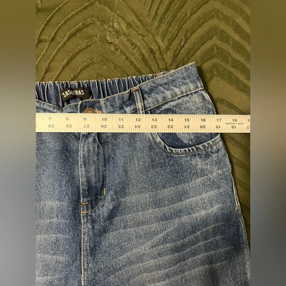 SASSAFRAS Women Blue Pure Cotton Jogger High-Rise size Large - Picture 9 of 11